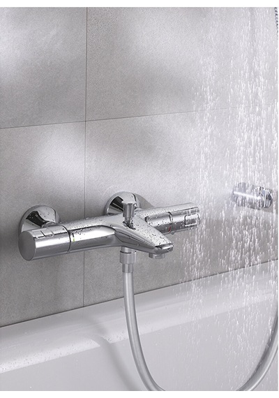 Grohe Precision Start Termostatik Banyo Bataryası Gümüş