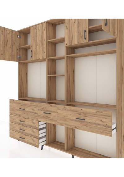 Arges Dolap 11 Raflı 6 Çekmeceli 4 Kapaklı 220x30x243 Çam-çam/çam Atlas Çam/atlas Çam Arges Dolap 11 Raflı 6 Çekmeceli 4 Kapaklı 220x30x243 Çam-çam/çam Atlas Çam/atlas Çam