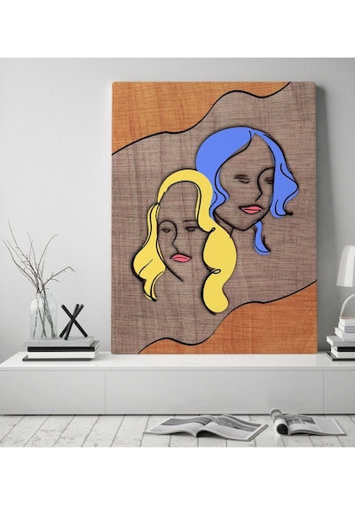 Bk Home Woman Line Tasarımlı Kanvas Tablo 50X70Cm-2