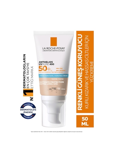 La Roche Posay Anthelios Uvmune 400 Creme Hydratante SPF50+ Güneş Koruyucu Yüz Kremi 50 ML