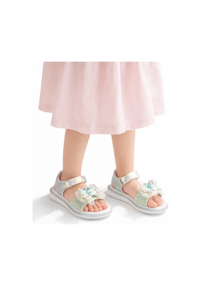 Mini Bonito Kız Çocuk Çiçek Aplikeli Günlük Sandalet Lila