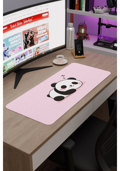 Panda Kaymaz Dikişli Kauçuk Oyuncu Mousepad V2 - 70x30 Xl Gaming Mouse Pad Fare Altlığı