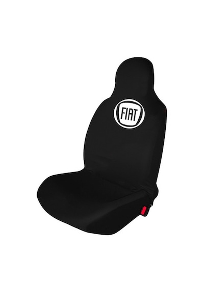 Fiat Linea Penye Oto Koltuk Kılıfı - Marka Logo Baskılı - Siyah