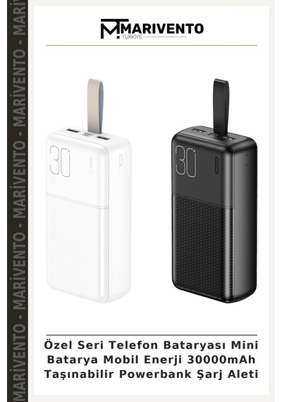 Özel Seri Telefon Bataryası Mini Batarya Mobil Enerji 30000mah Taşınabilir Powerbank Şarj Aleti Çok Renkli