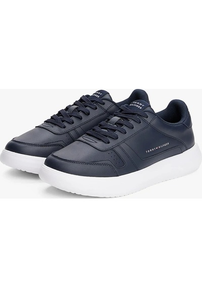 Tommy Hilfiger Modern Hafif Tabanlı Deri Erkek Sneaker Fm0fm05529dw5 Mavi