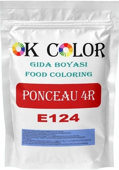 Ok Color Ponceau 4r E124 Ponso 4r Kırmızı Toz Gıda Boyası  50 G