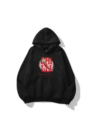 Unisex Chilli Too Hot For Your Taste Sweatshirt Beyaz Siyah