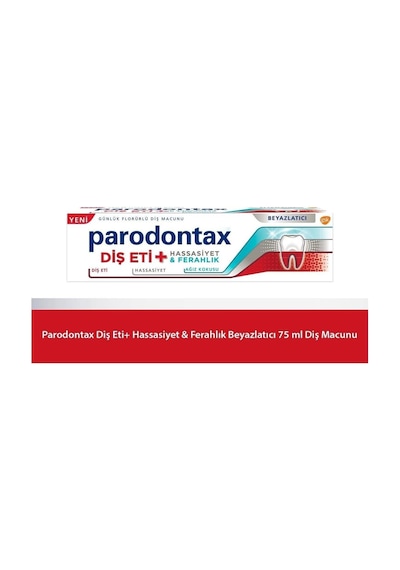 Parodontax Diş Eti + Hassasiyet &amp Beyazlatıcı Diş Macunu 75 Ml Ağız Kokusu Önleyici