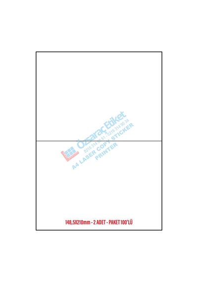 105MM 57MM A4 Laser Etiket