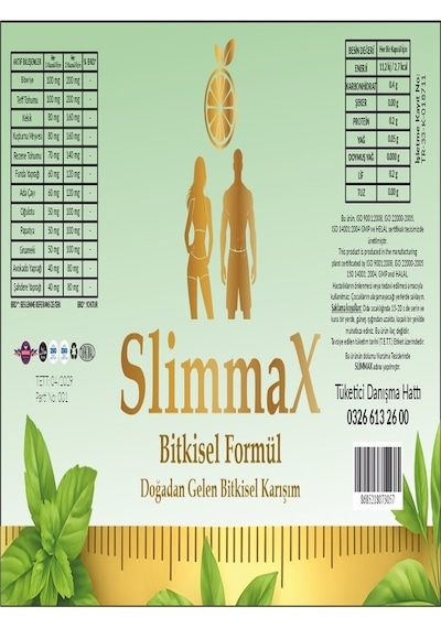 Slim Max Bitkisel Hafifleme Desteği 60 Kapsül