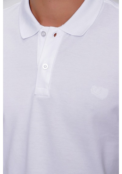 Morven Erkek Beyaz Basic Polo Yaka Dynamic Fit T-shirt 25yc018012600 Beyaz