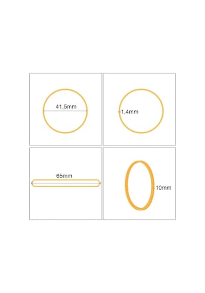 Ekoset 65x10mm Geniş Kauçuk Paket Ambalaj Lastiği 500 Adet