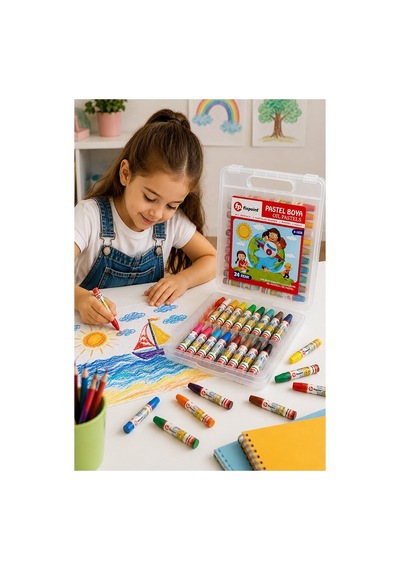24 Renk Pastel Boya Plastik Çantalı 1 Paket Fixpoint 24 Lü Pastel Boya Çok Renkli Pastel Boya Resim Okul Öğrenci