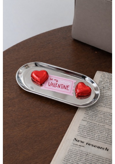 Be My Valentine Sevgililer Günü Kupa & Tepsi Hediye Seti Özel Kutusunda Krem - 836382116 Krem