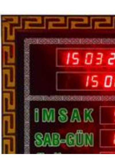 Elimkon Ev-ofis Tipi Dekoratif İmsakiye Yeşil