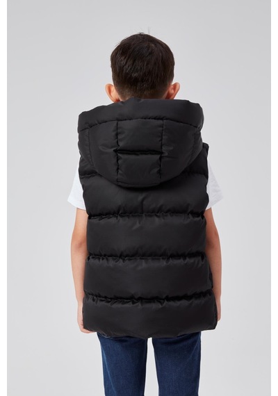 Benitto Kids Kapüşonlu Erkek Çocuk Şişme Yelek 51311 Siyah