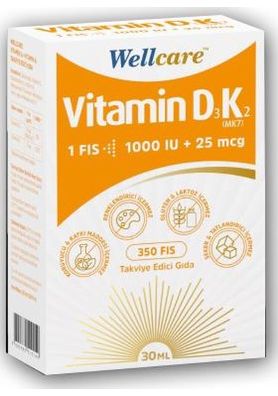 Wellcare Vitamin D3-k2 1000 Iu 30 Ml Sprey