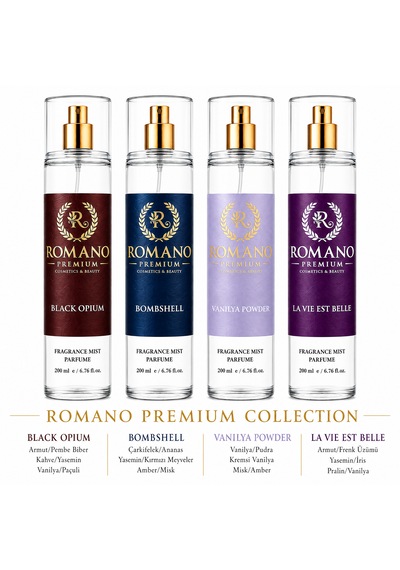Bombshell-la Vie Est Belle-black Opium-vanilya Powder 4 Lü Set Vücut Spreyi 200 Ml Kalıcı Yüksek Esans