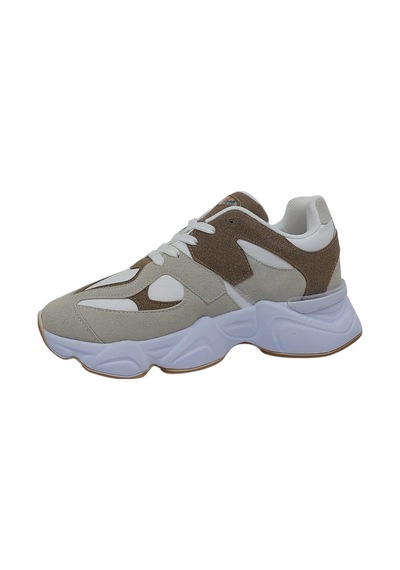 Zerhan 7040 Unisex Vizon Bağcıklı Kalın Taban Spor Ayakkabı