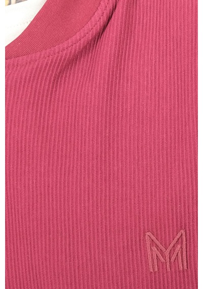 Mode Xl Büyük Beden Hırka Fermuarlı U25824 Bordo Bordo