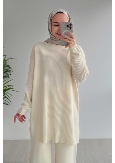 Ka Hijab Anje Triko Takım - Bej