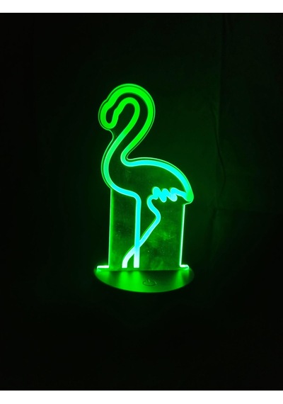 3d Kuğu Figürlü Gece Lambası Çok Renkli