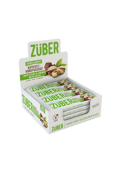 Züber Antep Fıstıklı ve Çikolatalı Glutensiz Meyve Tatlısı 12 x 40 G Züber Antep Fıstıklı ve Çikolatalı Glutensiz Meyve Tatlısı 12 x 40 G