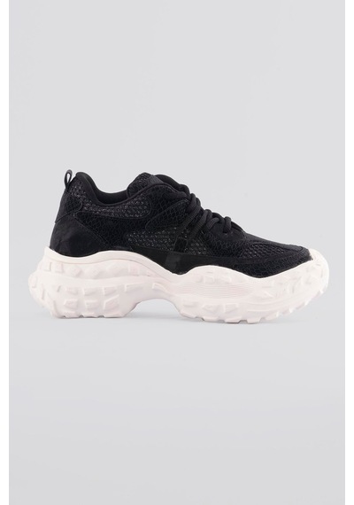 Mubiano Kadın Sneaker Kalın Taban Yılan Baskı Detaylı Bağcıklı Spor Ayakkabı Stellix Siyah Siyah Mubiano Kadın Sneaker Kalın Taban Yılan Baskı Detaylı Bağcıklı Spor Ayakkabı Stellix Siyah Siyah