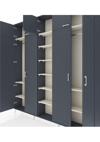 Arges Dolap 12 Raflı 9 Kapaklı 2 Askılı 220x30x243 Antrasit-antrasit/aytaşı Antrasıt/aytası Arges Dolap 12 Raflı 9 Kapaklı 2 Askılı 220x30x243 Antrasit-antrasit/aytaşı Antrasıt/aytası