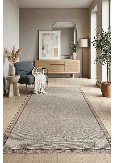 Natura Sisal Hasır Görünümlü Çift Bordürlü Halı Ntr24