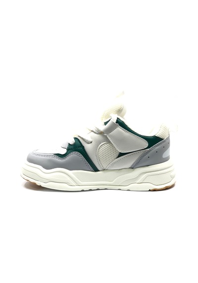 Cool Jacop Bağcık Görünümlü Cırt Cırtlı Sneaker Ortopedik Çocuk Spor Ayakkabı Yeşil