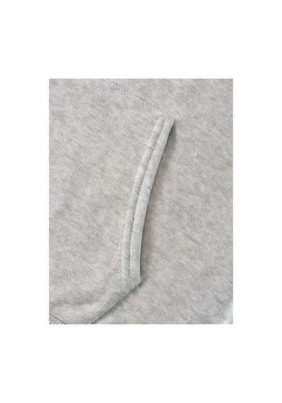 Medinenur Newyork Baskılı Cepli Kapüşonlu Sweatshirt Gri
