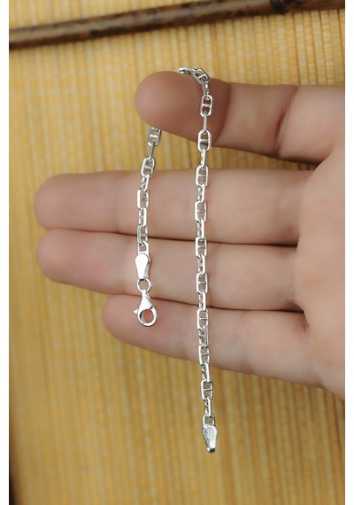 Encili Silver 925 Ayar Gümüş Zincir Model Bileklik