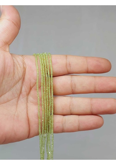 Bileklik Boy Peridot Zebercet Taşı Dizi 1 1.8mm 51122 Yarım Dizi 17cm Uzunluğundadır Çok Renkli