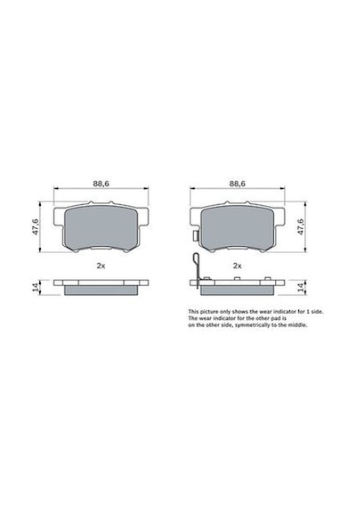 Honda Civic Es 1.6 2001-2006 Bosch Arka Balata