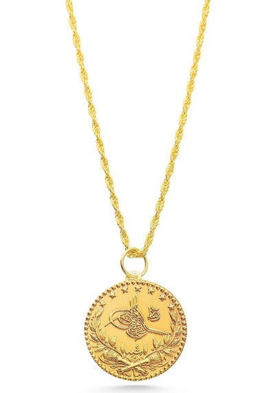 Sefa Gold 14 Ayar Altın Küçük Boy Tuğra Halat Zincir Kolye