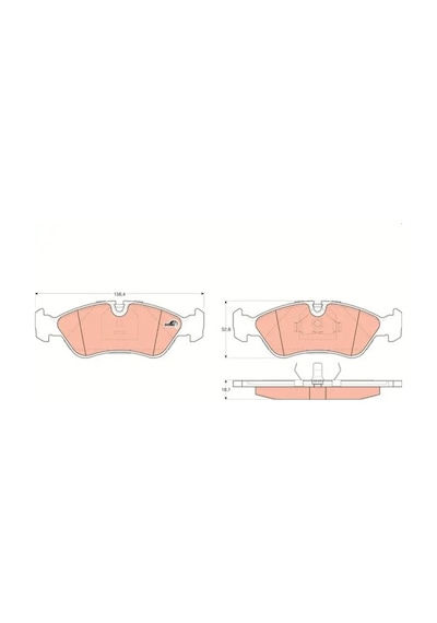 Opel Vectra A On Fren Balatasi 1.6 1989-1995 Trw Gdb951