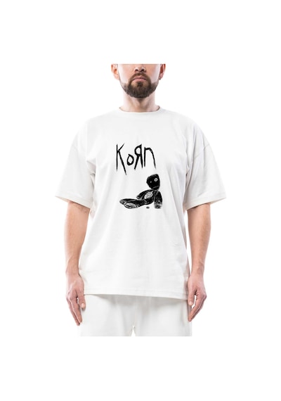 Korn Doll Oversize Beyaz Tişört