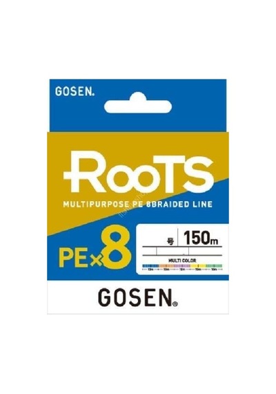 Gosen X8 Roots Pe 8 Örgü Spin İp Misina 150mt Multi Color Standart - 0.8 Pe