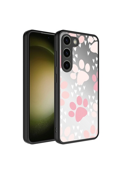 Galaxy S23 Plus Kılıf Aynalı Desenli Kamera Korumalı Parlak Zore Mirror Kapak Pati