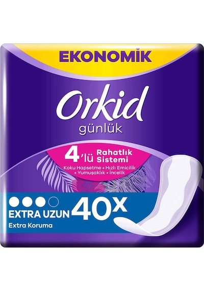 Orkid Günlük Extra Uzun Koruma 40'lı