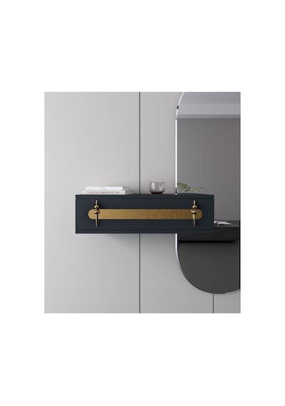 Işık 70cm Duvara Monte Kapaklı Raflı Modern Dresuar Antrasit-altın Antrasit-altın Işık 70cm Duvara Monte Kapaklı Raflı Modern Dresuar Antrasit-altın Antrasit-altın