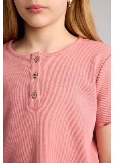 Defacto %100 Pamuklu Fitilli Kaşkorse 2'li Pijama Takımı Kız Çocuk H2656A826SP