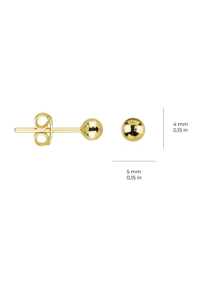 Goldkupe 14 Ayar 4 Mm Altın Top Küpe 0,71 Gr-6534