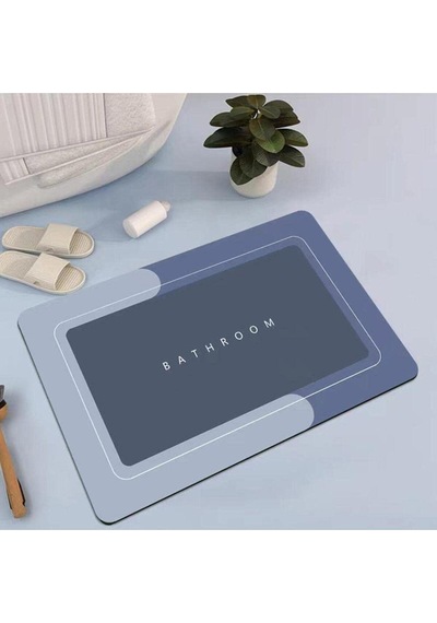 Shpwave Paspası Süper Su Emici Kaymaz Tabanlı Paspas Banyo Paspası Diatomit Paspas Süper Emici Çok Renkli