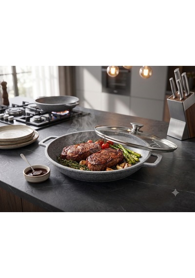 Silver Stone Ultra Güçlü Döküm Balık Börek Tavası Gri