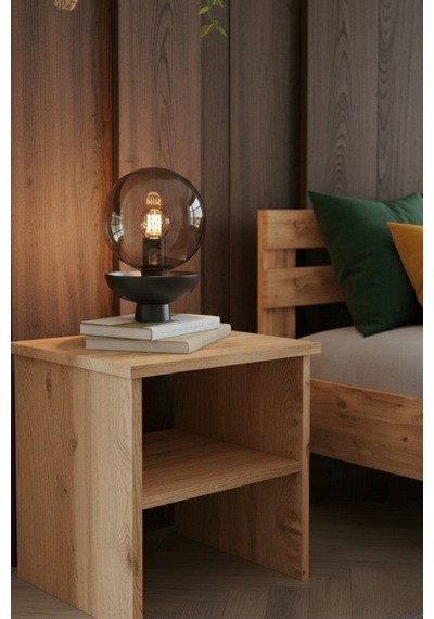 Letto Çift Kişilik Mdf Karyola Ve 2 Komodinli Set 140x190 Yatak Uyumlu - Atlantik Çam Letto Çift Kişilik Mdf Karyola Ve 2 Komodinli Set 140x190 Yatak Uyumlu - Atlantik Çam