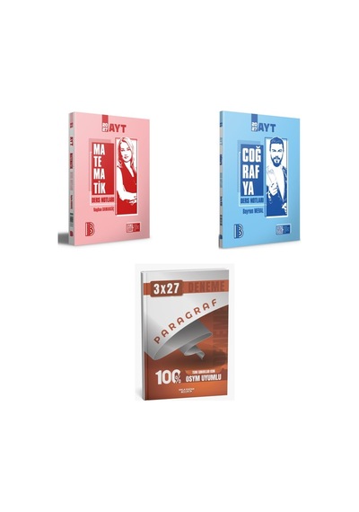 2027 Benim Hocam Ayt Matematik + Coğrafya Konu + Anla Kazan Paragraf Deneme 3'lü Set