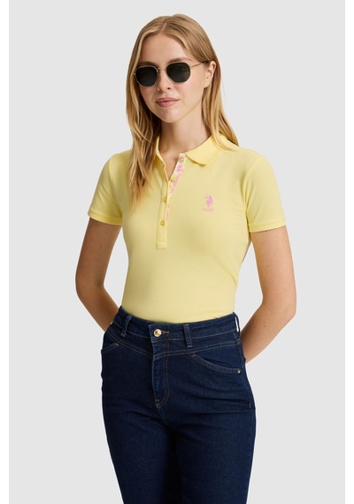 U.S. Polo Assn. U.s. Polo Assn. Kadın Açık Sarı Tişört Basic 50321798-vr004 Acık Sarı