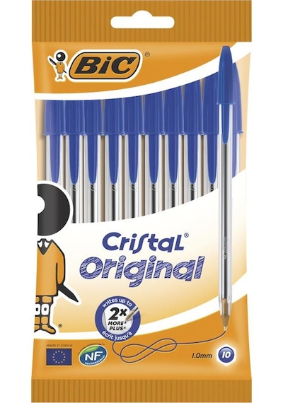 Bic Cristal Medium Tükenmez Kalem Mavi 10'lu Poşet